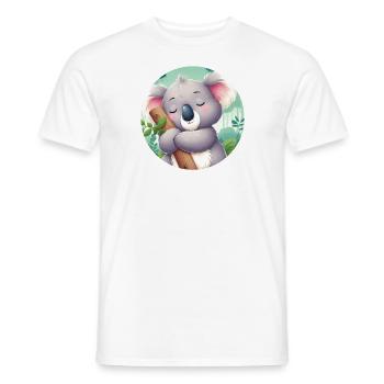 Koala heureux Koala Ours Koala - T-shirt homme - blanc - Devant - AI Model Male 178 dark (178cm)