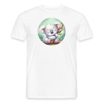 Koala heureux Koala Ours Koala - T-shirt homme - blanc - Devant - AI Model Male 178 dark (178cm)