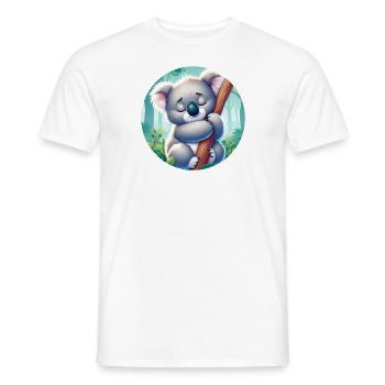 Koala heureux ours koala - T-shirt homme - blanc - Devant - AI Model Male 178 dark (178cm)