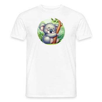Koala heureux Koala Ours Koala - T-shirt homme - blanc - Devant - AI Model Male 178 dark (178cm)