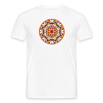 Mandala Pattern Colors Symmetrical5 - Men's T-Shirt - white - Front - AI Model Male 178 dark (178cm)