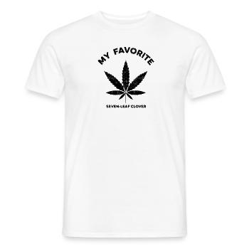 Mein Favorit - 7-blättriges Kleeblatt - Männer T-Shirt - Weiß - Vorne - AI Model Male 178 dark (178cm)