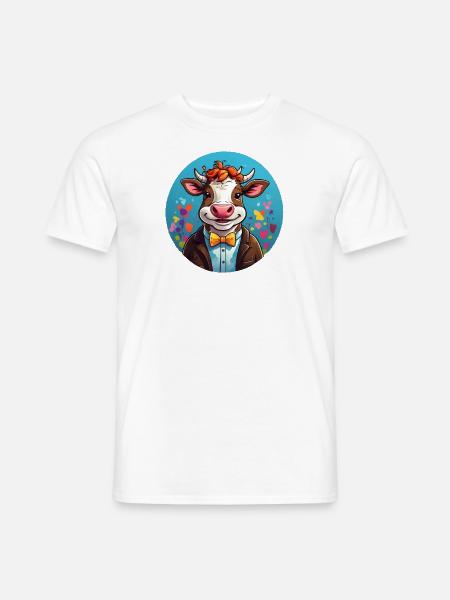 Funny Cow Comic - Men's T-Shirt - white