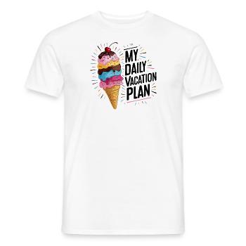 Laughing Ice Cream Cone Funny Ice Cream Design Saying - Men's T-Shirt - white - Front - AI Model Male 178 dark (178cm)