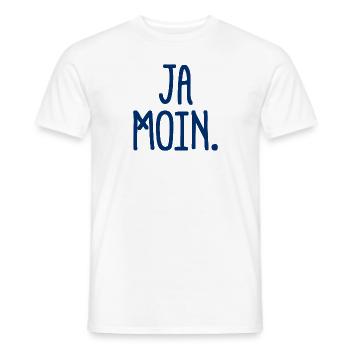 Ja Moin! - Guten Morgen - Nordsee - Ostsee - Anker - Männer T-Shirt - Weiß - Vorne - AI Model Male 178 dark (178cm)