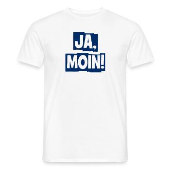 Ja Moin! - Guten Morgen - Nordsee - Ostsee - Anker - Männer T-Shirt - Weiß - Vorne - AI Model Male 178 dark (178cm)