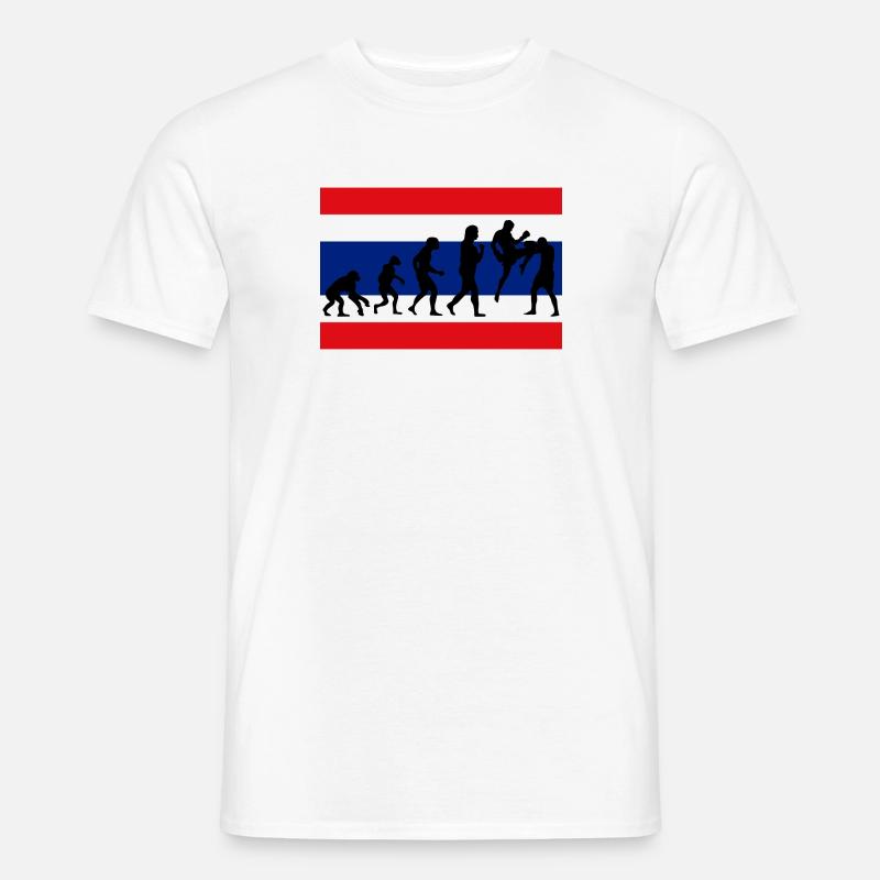 Evolution of Muay Thai - Männer T-Shirt - Weiß