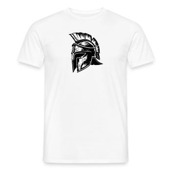 Spartanischer Helm - Männer T-Shirt - Weiß - Vorne - AI Model Male 178 dark (178cm)