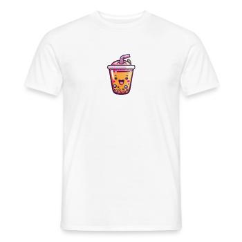 Happy bubble tea - Men's T-Shirt - white - Front - AI Model Male 178 dark (178cm)