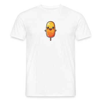 Cheerful summer popsicles in yellow and orange - Men's T-Shirt - white - Front - AI Model Male 178 dark (178cm)