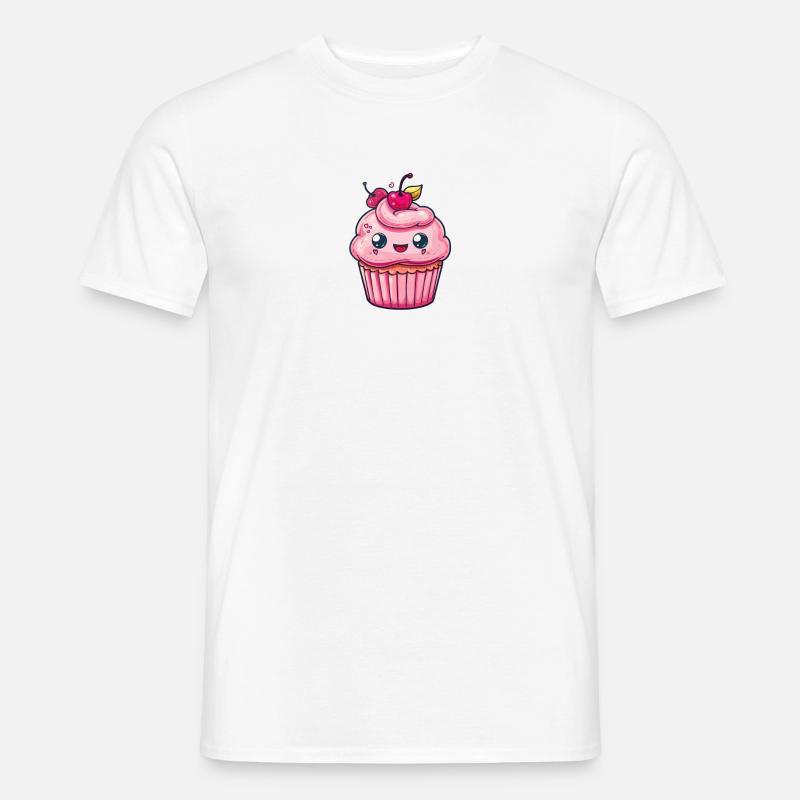 Süßes Cupcake Design - Männer T-Shirt - Weiß