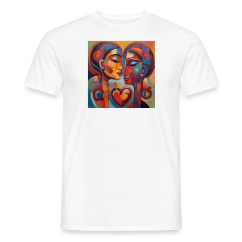 Farben der Liebe und Verbundenheit - Männer T-Shirt - Weiß - Vorne - AI Model Male 178 dark (178cm)