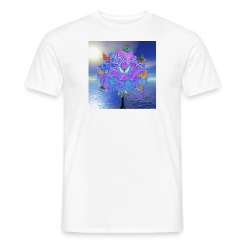 Butterfly Tree - Men's T-Shirt - white - Front - AI Model Male 178 dark (178cm)