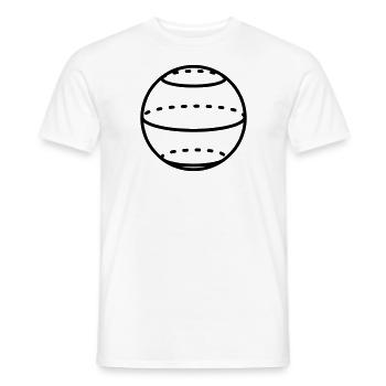 Sphere math shape - Men's T-Shirt - white - Front - AI Model Male 178 dark (178cm)