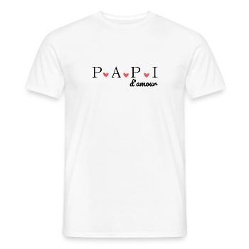 Opa der Liebe - Männer T-Shirt - Weiß - Vorne - AI Model Male 178 dark (178cm)