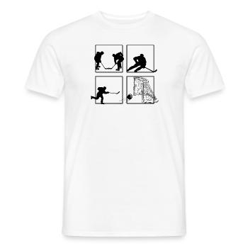 Eishockey - Männer T-Shirt - Weiß - Vorne - AI Model Male 178 dark (178cm)