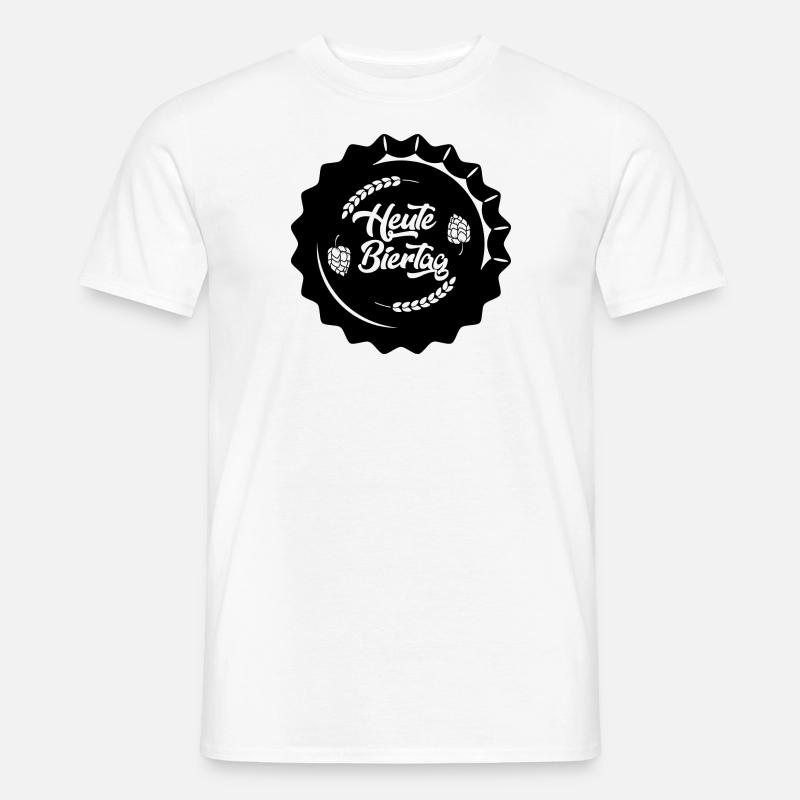 Bier heute 2 - Männer T-Shirt - Weiß