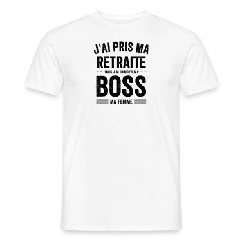 Funny Man Retirement Gift Idea for a Mar - Men's T-Shirt - white - Front - AI Model Male 178 dark (178cm)
