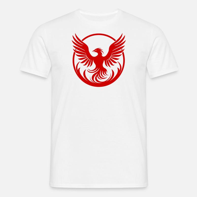 Feuervogel Phönix - Männer T-Shirt - Weiß