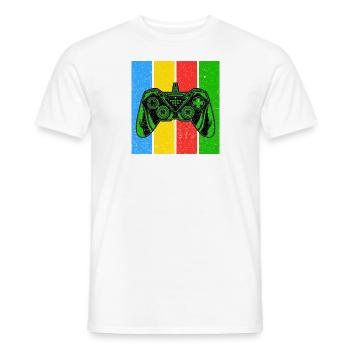 Vintage Retro Gaming Controller - Männer T-Shirt - Weiß - Vorne - AI Model Male 178 dark (178cm)