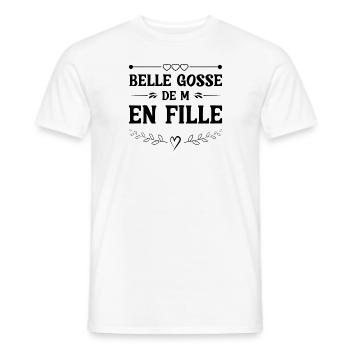 Schönes Kind von der Mutter bis zur Tochter - Männer T-Shirt - Weiß - Vorne - AI Model Male 178 dark (178cm)