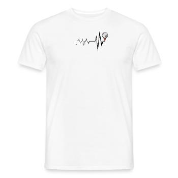 Golf Heartbeat Gift for Golfer - Men's T-Shirt - white - Front - AI Model Male 178 dark (178cm)