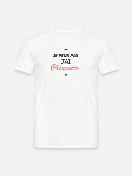 Ich kann nicht, ich habe einen Trompeter, Trompeter - Männer T-Shirt - Weiß
