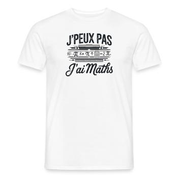 T-Shirt Ich kann nicht Mathe haben - Männer T-Shirt - Weiß - Vorne - AI Model Male 178 dark (178cm)