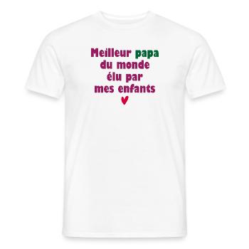 World's Best Dad, Father's Day Gift - Men's T-Shirt - white - Front - AI Model Male 178 dark (178cm)
