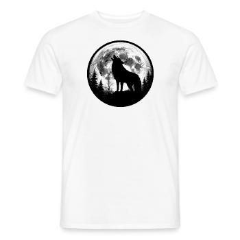 Heulender Wolf 3458646 - Männer T-Shirt - Weiß - Vorne - AI Model Male 178 dark (178cm)