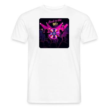Back to the 90's - Männer T-Shirt - Weiß - Vorne - AI Model Male 178 dark (178cm)