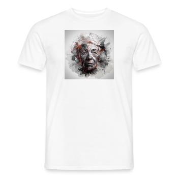 Art de la vieille femme - T-shirt homme - blanc - Devant - AI Model Male 178 dark (178cm)