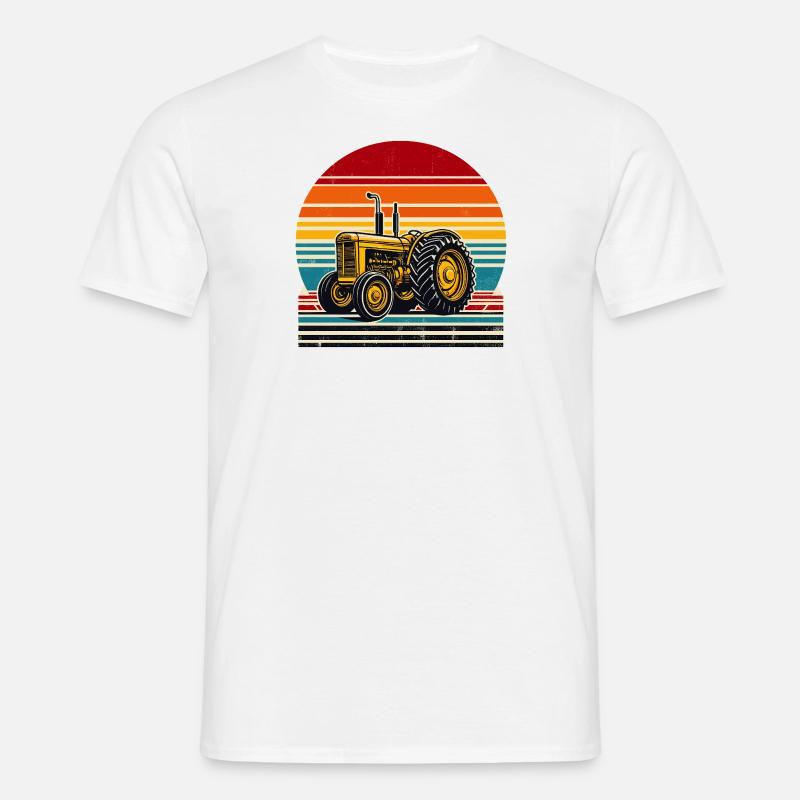 Oldtimer-Traktor - Männer T-Shirt - Weiß