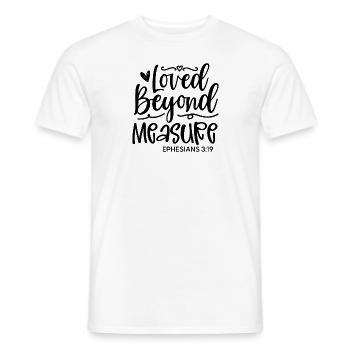 maßlos geliebt - Männer T-Shirt - Weiß - Vorne - AI Model Male 178 dark (178cm)