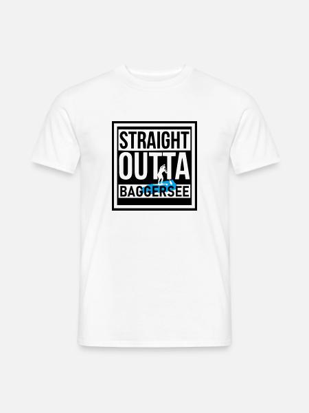 STRAIGHT OUTTA BAGGERSEE - Männer T-Shirt - Weiß