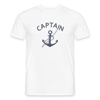 BOAT CAPTAIN - Men's T-Shirt - white - Front - AI Model Male 178 dark (178cm)