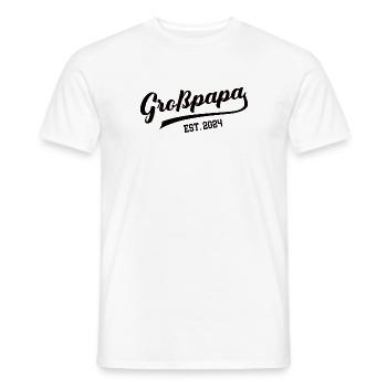 Großpapa werden Großvater Baby Verkündung 2024 Opa - Männer T-Shirt - Weiß - Vorne - AI Model Male 178 dark (178cm)