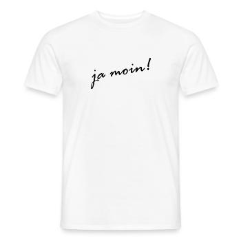 Ja Moin! - Guten Morgen - Nordsee - Ostsee - Anker - Männer T-Shirt - Weiß - Vorne - AI Model Male 178 dark (178cm)