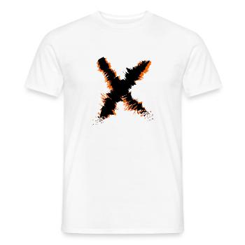 X - Männer T-Shirt - Weiß - Vorne - AI Model Male 178 dark (178cm)