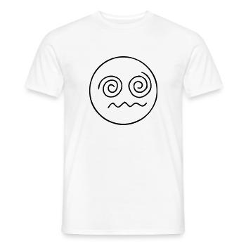 Emoji sketch confused black - Men's T-Shirt - white - Front - AI Model Male 178 dark (178cm)