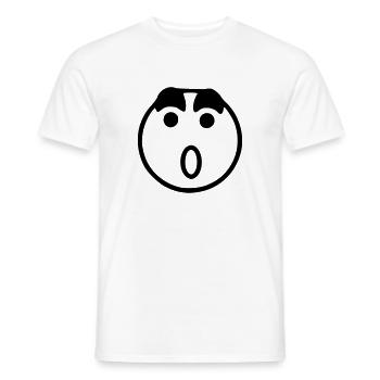 Le croquis emoji surprend le noir - T-shirt homme - blanc - Devant - AI Model Male 178 dark (178cm)