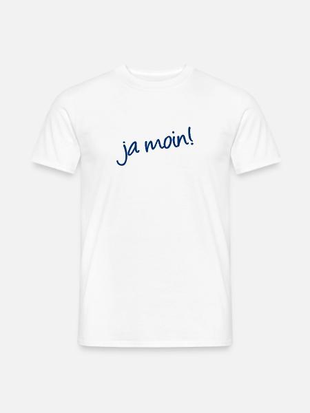 Ja Moin! - Guten Morgen - Nordsee - Ostsee - Anker - Männer T-Shirt - Weiß