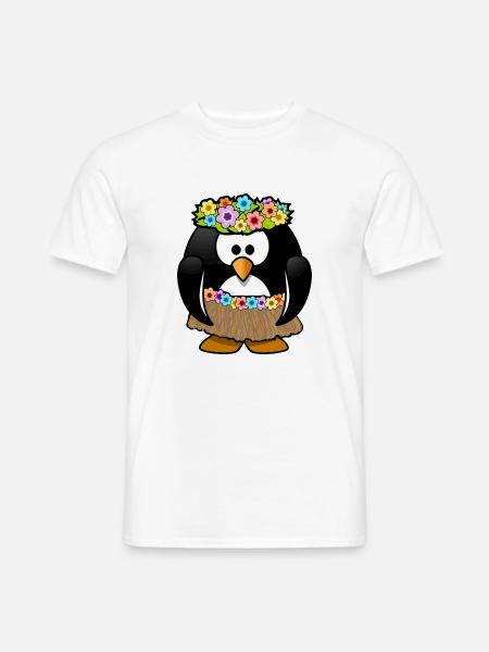Pinguin im Karibik Styl. Geschenkidee - Männer T-Shirt - Weiß