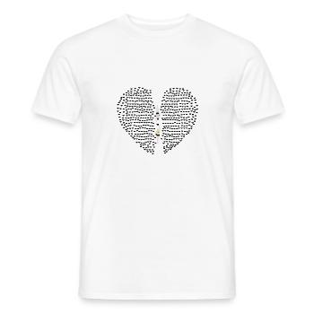 heart_swimmer - Männer T-Shirt - Weiß - Vorne - AI Model Male 178 dark (178cm)