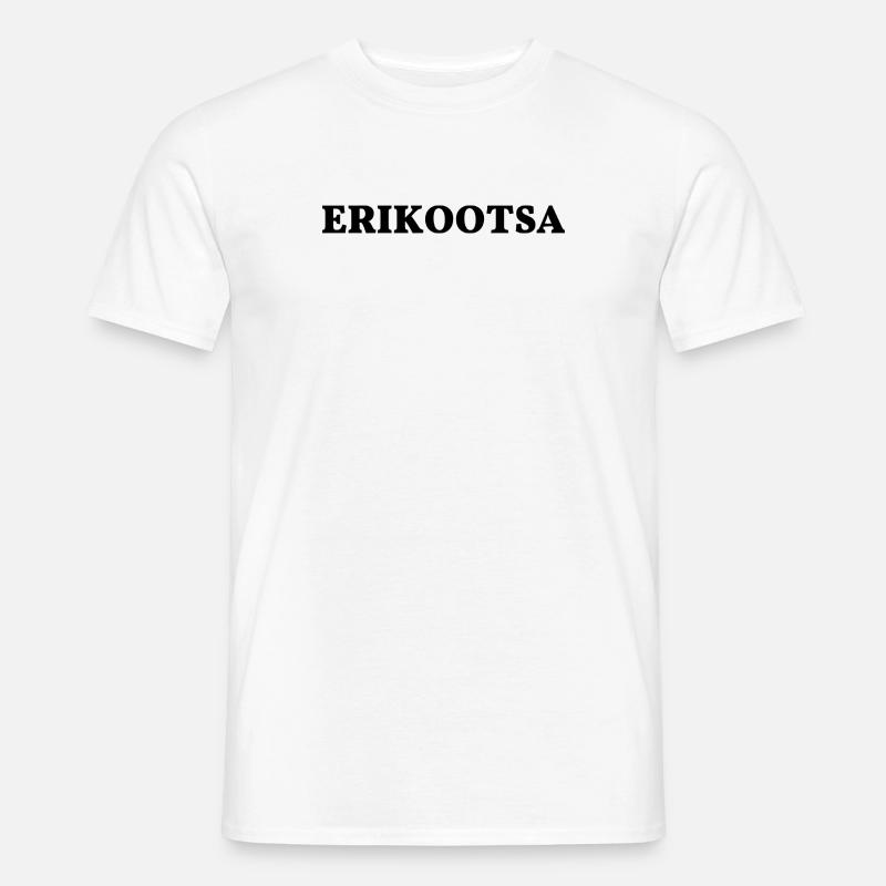 "ERIKOOTSA"-Logo - Männer T-Shirt - Weiß