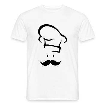 Cook Face - Men's T-Shirt - white - Front - AI Model Male 178 dark (178cm)