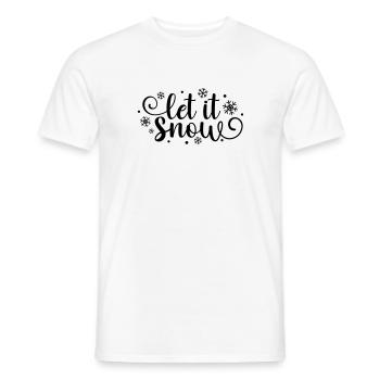 Let it Snow – Winter Snowflake - Männer T-Shirt - Weiß - Vorne - AI Model Male 178 dark (178cm)