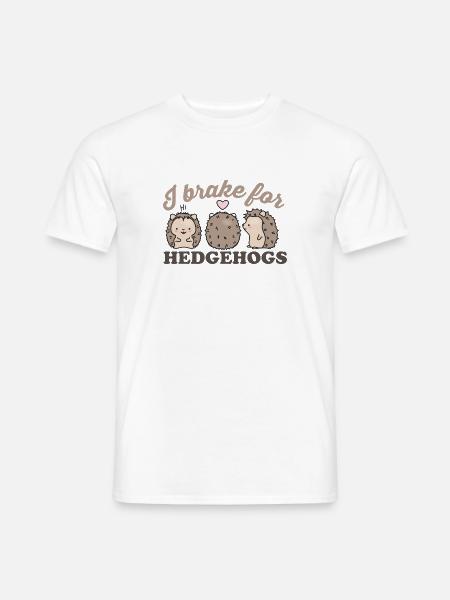 Ich bremse für Igel, für Igelliebhaber - Männer T-Shirt - Weiß
