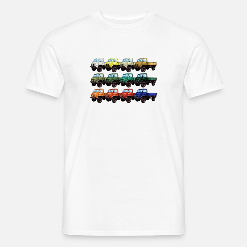 Farbpalette Unimog - Oldtimer - Regenbogen anders - Männer T-Shirt - Weiß