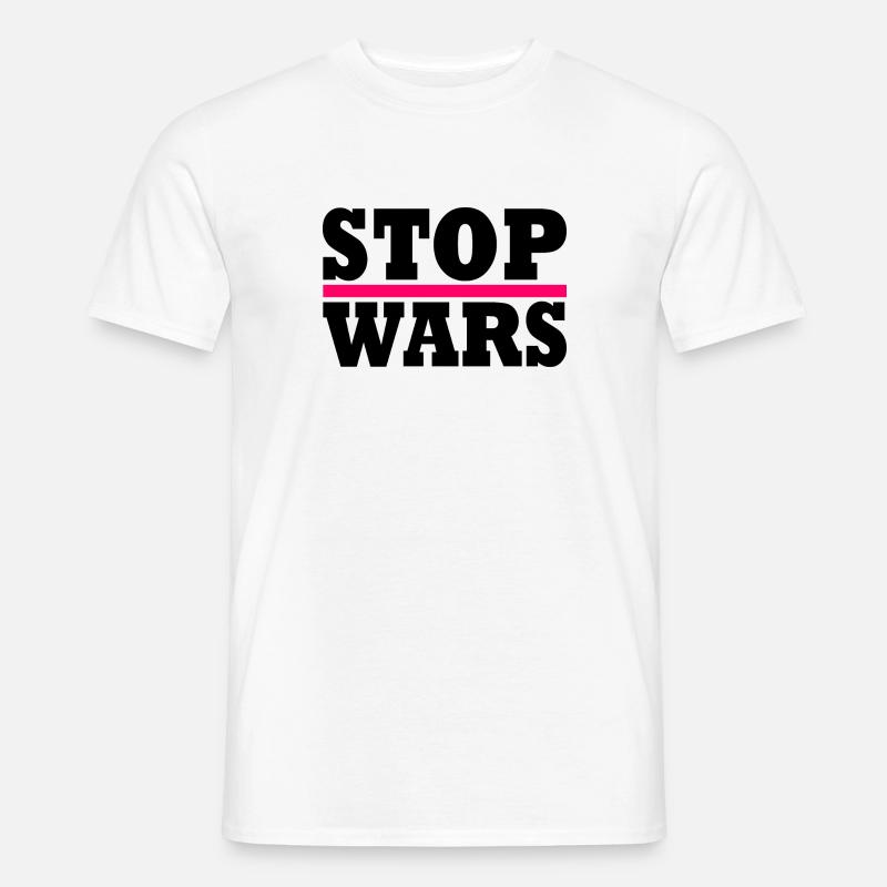 Stop wars - Männer T-Shirt - Weiß